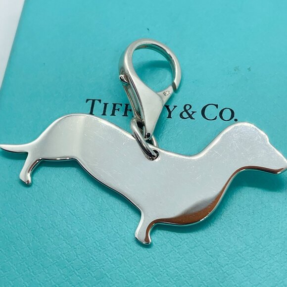 Tiffany & Co. Dachshund Weiner Dog Sterling Silver Keychain Charm - Picture 5 of 9